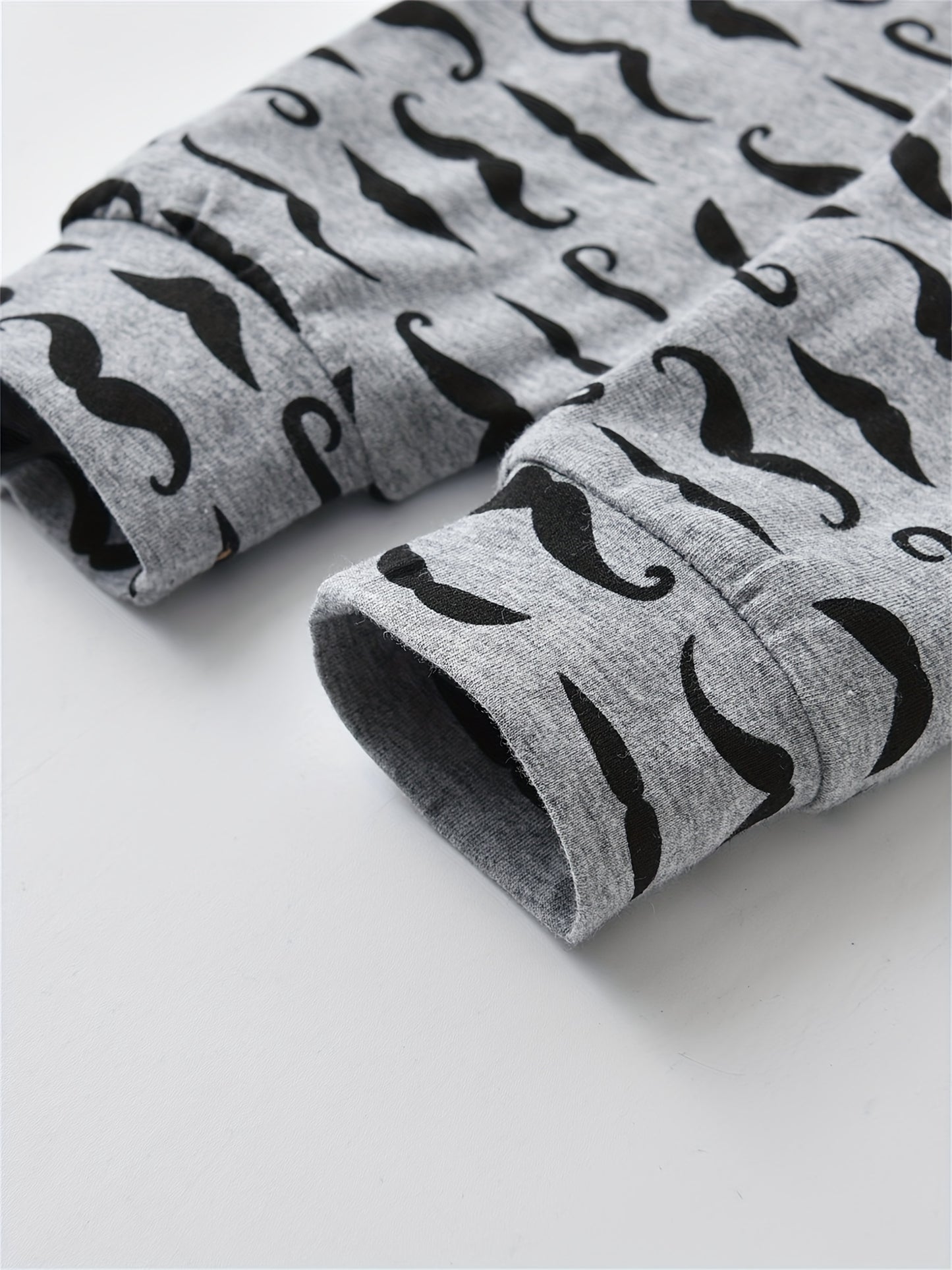 Kukitty Newborn Baby Boy Clothes Long Sleeve Bow "Ladies I Have Arrived" Romper + Moustache Printed Pants + Hat Infant Boys 3pcs Outfits Set, for Outdoor