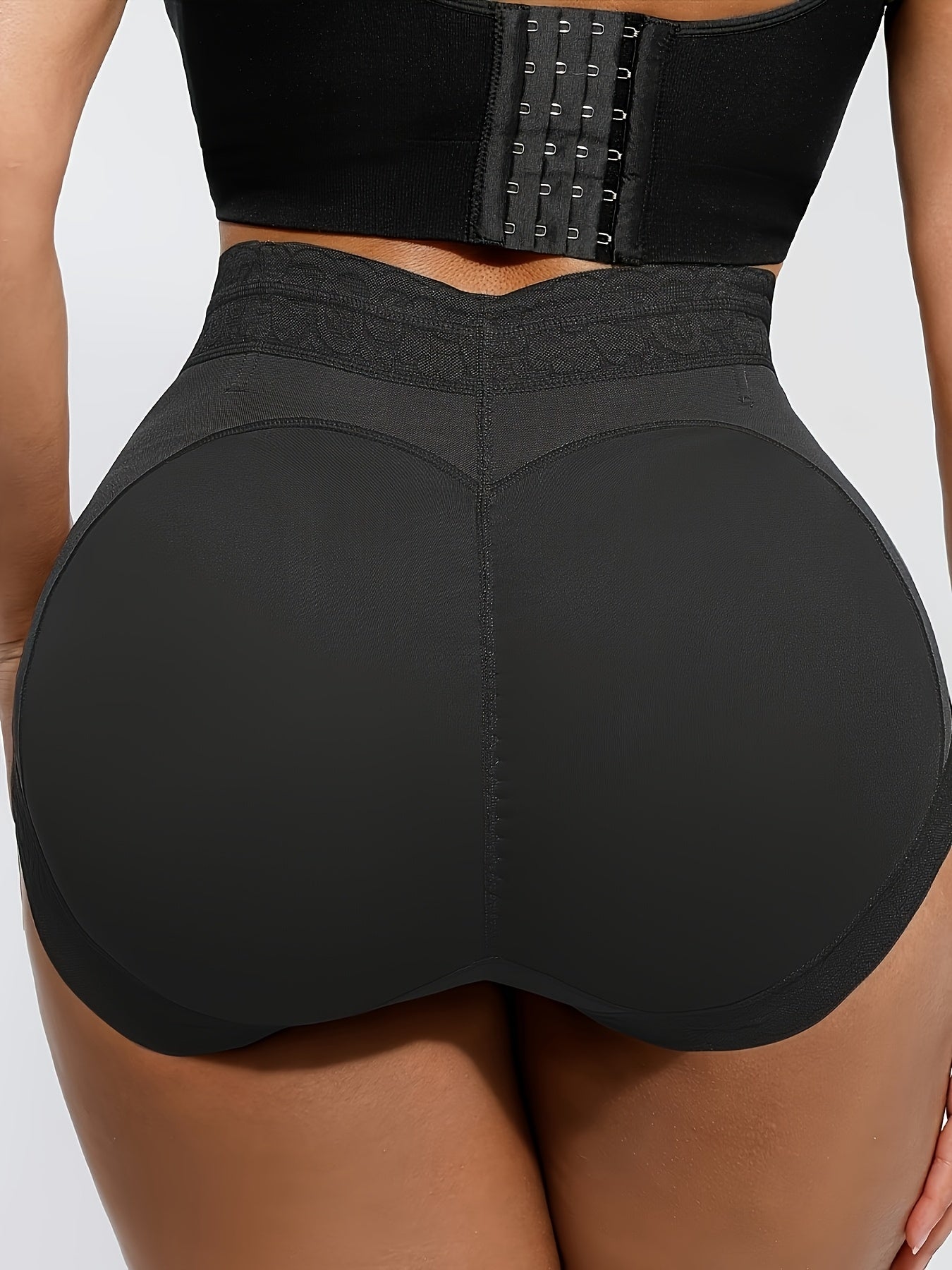 1pc High-waisted Shaping Thong With Seamless Construction, Machine Washable, Non-rolling And Non-slip Cuffs