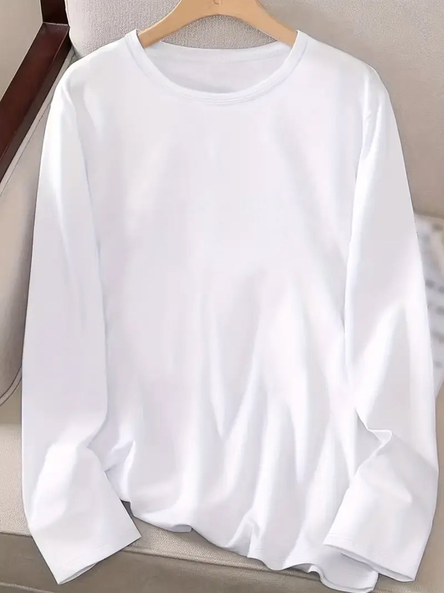 Women's Grey Polyester Long-Sleeve T-Shirt - product view 4