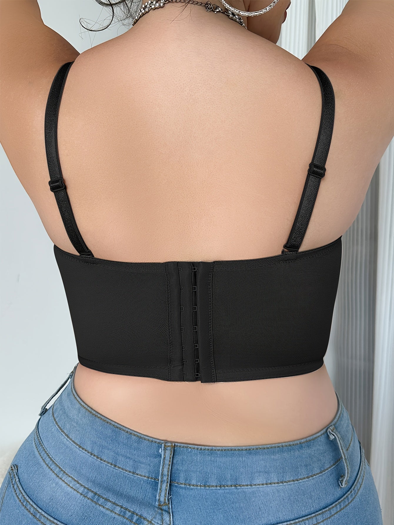 Plus Size Women's Underwire Strapless Push-Up Bra - Adjustable Thin Cup, Breathable Support with Tummy Control & Waist Slimmer, Push-Up Breast Support & Comfortable Shaping Camisole for Everyday Elegant Fit, Underwire Support, Durable Underwire