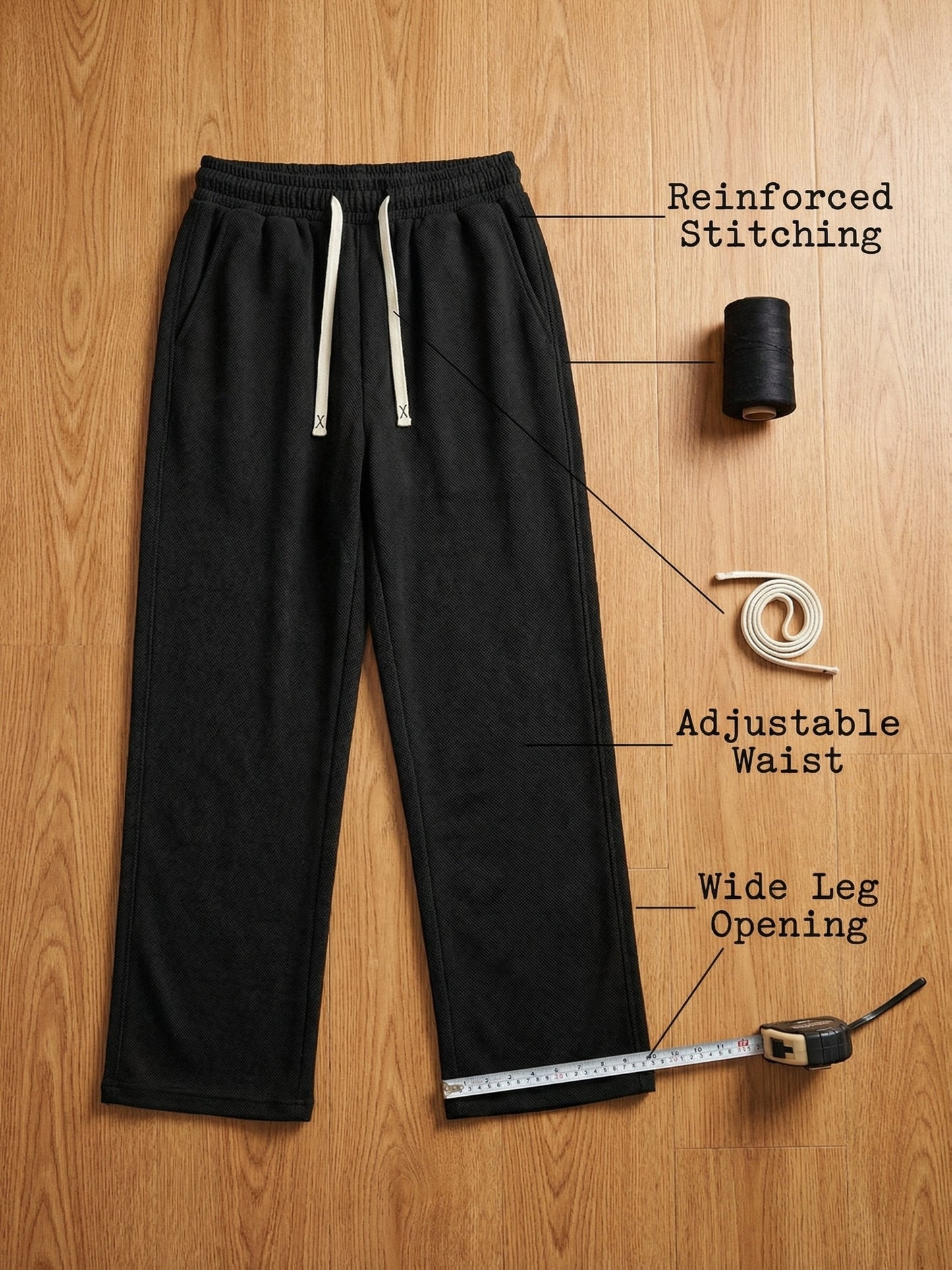 Three-Pack Of All-Season Trendy Versatile Pants [Soft Sweatpants] [Runs Large, Recommend Ordering One Size Down] Women's Soft Sweatpants - Loose Fit, Elastic Drawstring Waistband, Two Side Pockets - Machine Washable, S Bracelet Included.