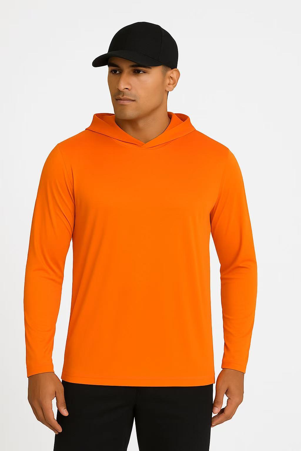 2 pc High Visibility Sun Protection Lightweight Long Sleeve Hoodie, UPF 50+ Quick-Dry, SPF UV Shirt, Active Wear