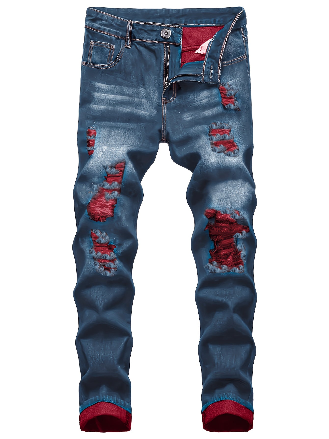 3-pack Men'S Slim Fit Ripped Jeans Distressed Denim Pants Casual Streetwear Fashion Trousers Hip Hop Trendy Joggers For Men