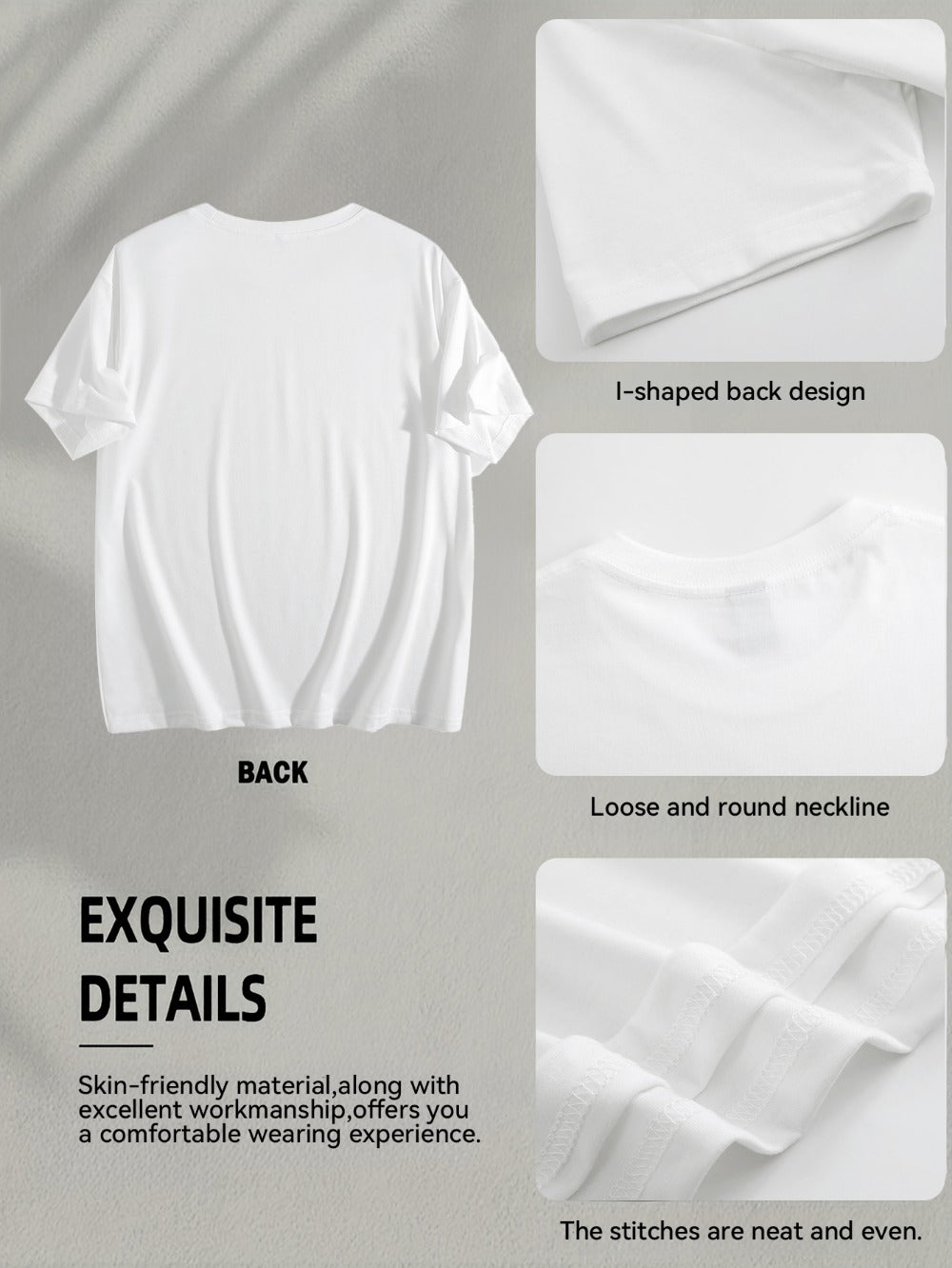 Men's Oversized T-Shirt - Round Neck Short Sleeve Weekend Style