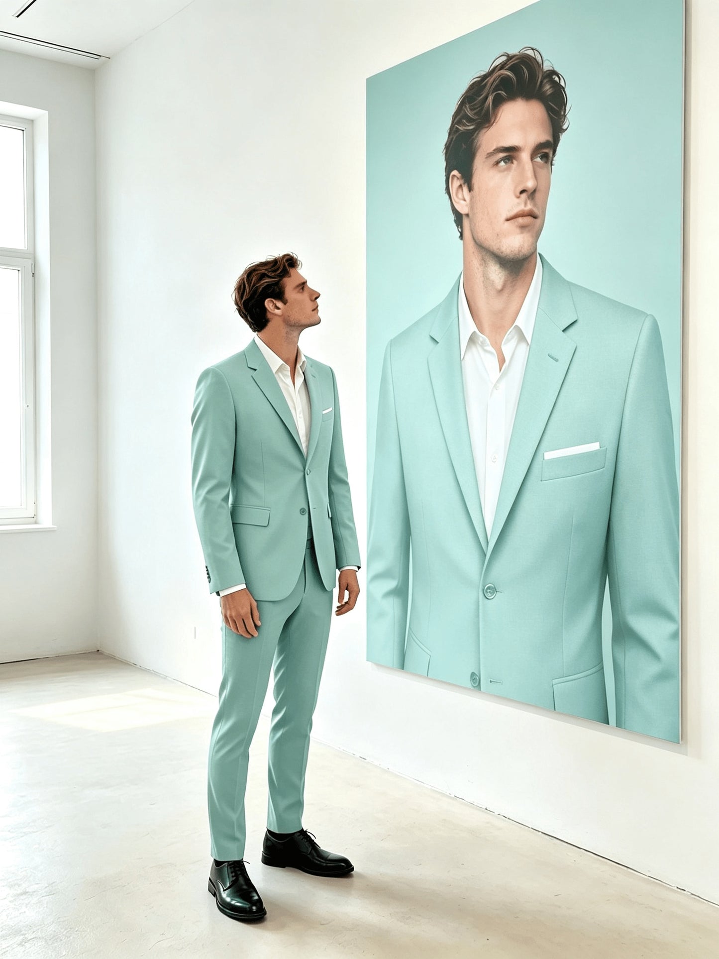Men's Suits for Men, Trajes Para Hombres Elegantes - Solid Color Serge Blazer Pants Set, Slim Fit Modern Men's 2pcs Suit for Business, Formal & Graduation Events