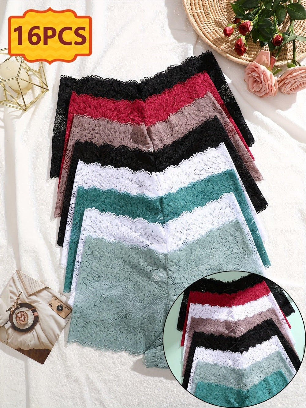 Women's 16-Pack Boyshorts - Floral Everyday Comfort