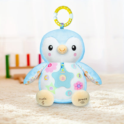 Penguin Baby Toys 0-6-12 Months | Stuffed Animal Plush Toy With Textured Hanging Ring, Rattles & Crinkle Sound Paper | Tummy Time Toy For Newborns, Suitable For Boys And Girls, Ideal For Valentine'S Day, Halloween, Christmas, Easter
