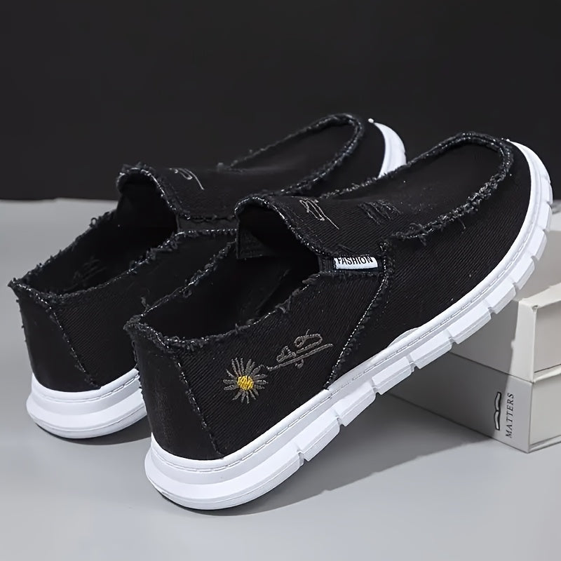 Women'S Casual Shoes, Lightweight And Comfortable Sneakers | Embroidered Details & Thick-soled Design | Ideal For Daily Commutes, Casual Walks, Campus Looks And Travels.Shoes For Women-Womens Shoes-Shoes For Women -Sneakers For Women