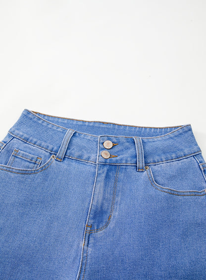 Women's Light Brown-1 Denim Shorts - product view 8