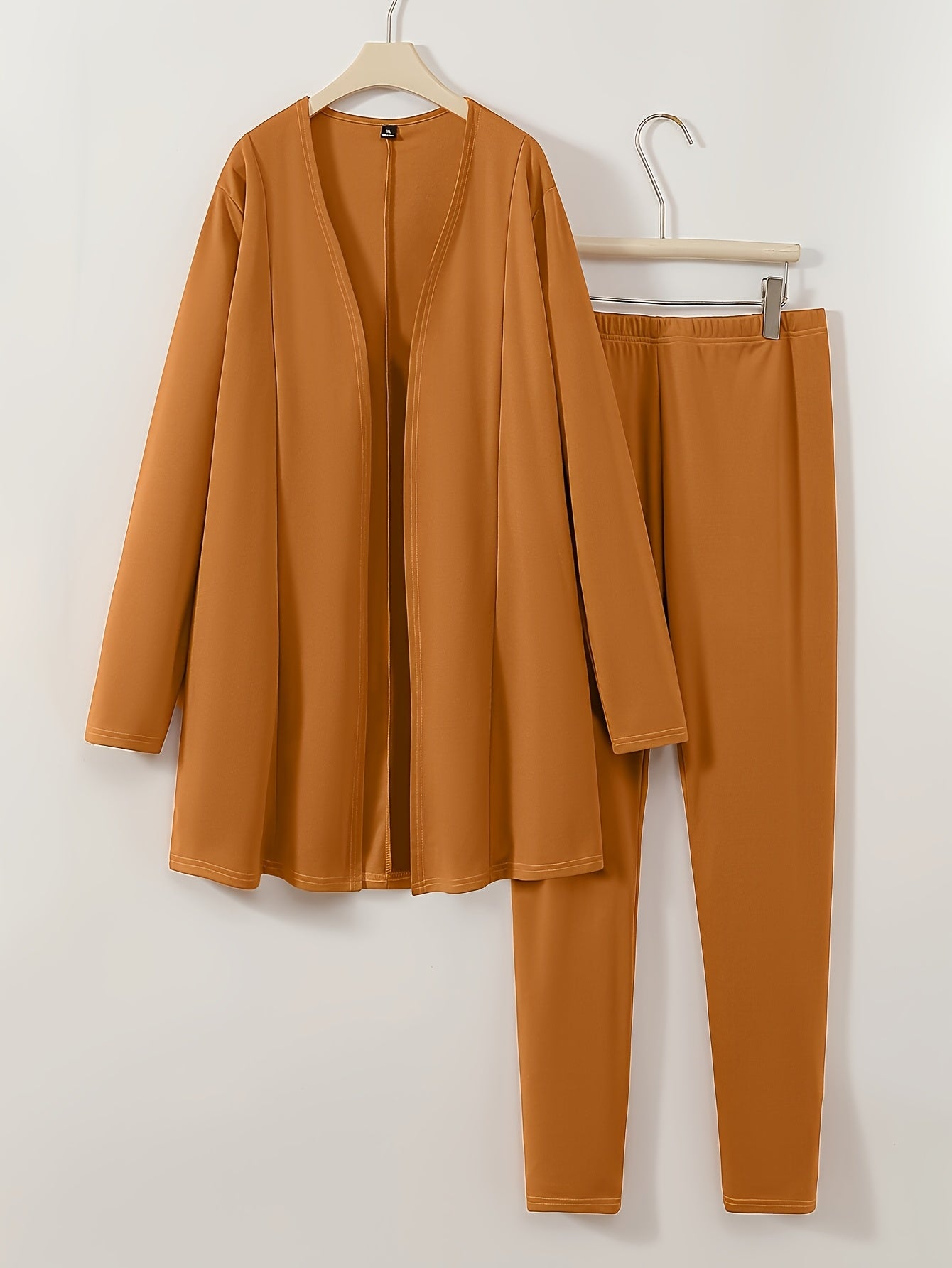 Plus Size - Plus Size - Plus Size Women'S Suit Jacket, Long Pants Two-Piece Set, Fashionable Casual Suit Set