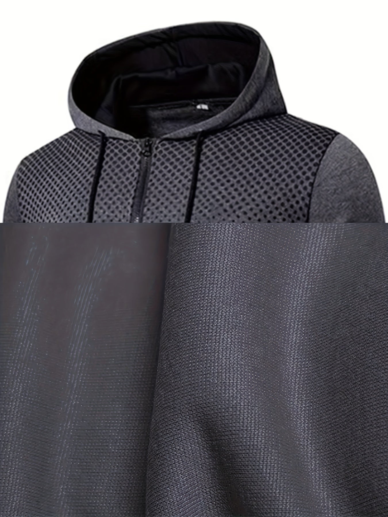 Men's Polka Dot Printed Hooded Jacket, Hooded Jacket with Zippers and Pockets, Men's Winter and Autumn Casual and Sporty Fashion