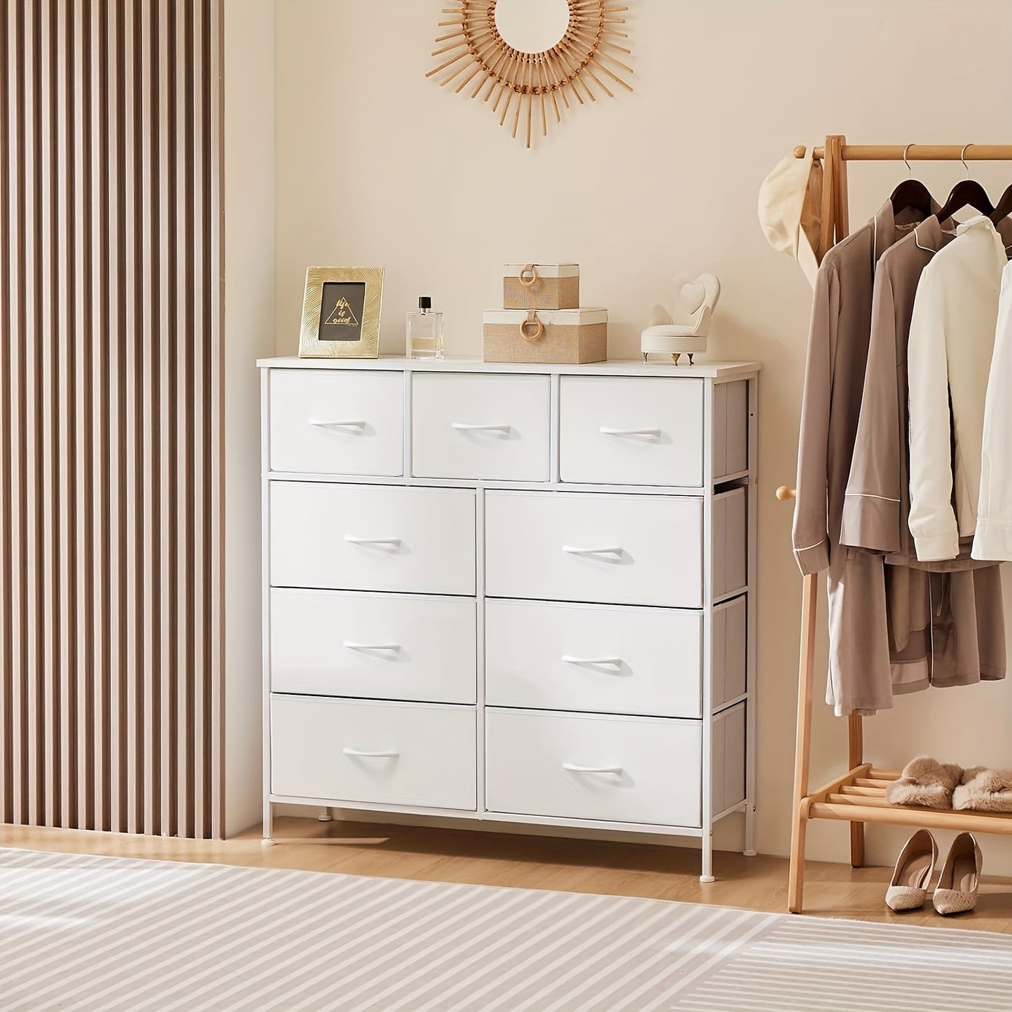Storage Cabinet Chest of Drawers 9 Drawer Cabinet Multiple Colors Integrated Slide - product view 8