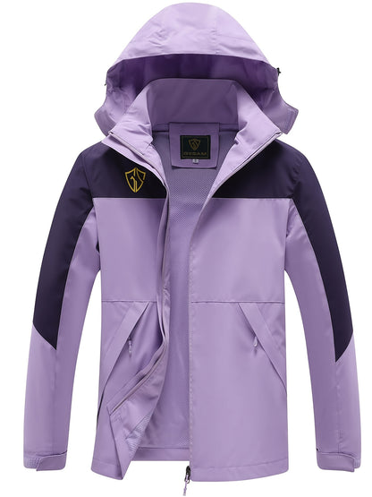 Women's Outdoor Sports Windbreaker, Rain Coat Women, High Quality Jacket Women, Rain Jacket Women, Impermeables Para La Lluvia De Mujer, Lightweight Hooded Mountaineering Suit with Pockets and Detachable Hat.
