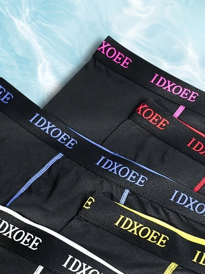 5pcs/15pcs Men's Comfortable Slim Fit Boxer Briefs - Breathable, Elastic Waistband, Quick-Dry, Moisture-Wicking Underwear for Sports & Casual Wear - Soft, Lightweight, And Absorbent
