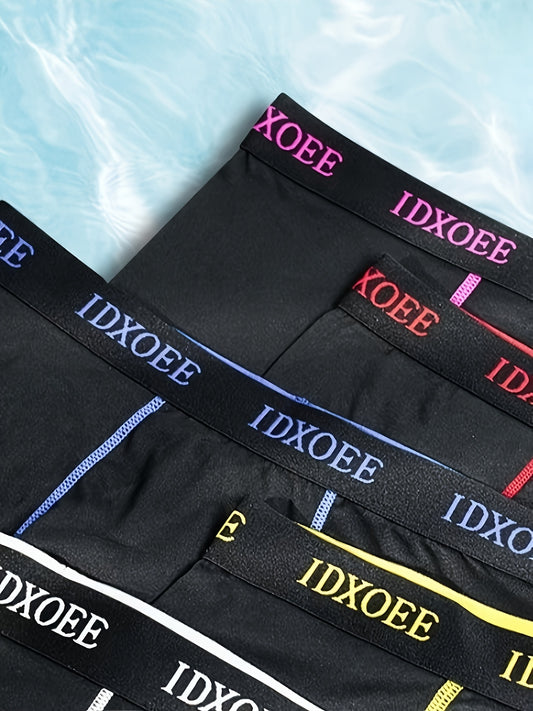 5pcs/15pcs Men's Comfortable Slim Fit Boxer Briefs - Breathable, Elastic Waistband, Quick-Dry, Moisture-Wicking Underwear for Sports & Casual Wear - Soft, Lightweight, And Absorbent