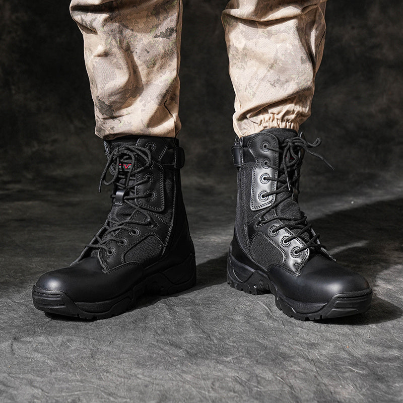 NORTIV 8 Wide Version Men's Tactical Work Boots Durable & Comfortable Hiking Motorcycle Combat Boots Response