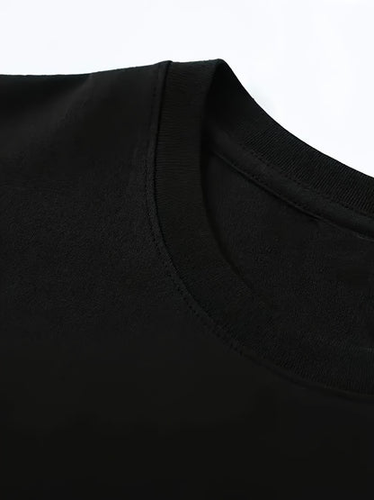 Men's 6-Pack Plus Size Cotton T-Shirts - Solid Color Crew Neck Basics
