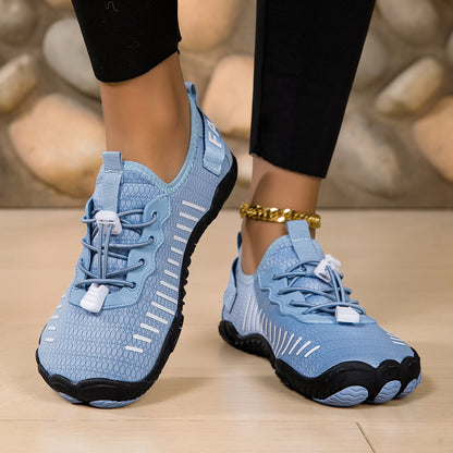 Outdoor Women'S Beach Shoes, Anti-Slip Swimming, Fitness, Snorkeling, Canyoning Shoes, Quick-Drying Lightweight Wading And Rafting Shoes, Canyoning And Diving Shoes, Men'S And Women'S Anti-Cut Barefoot Sock Shoes, Fashionable Vertical Stripe Design