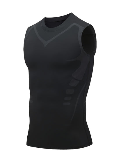 Men's 3-Pack Compression Tank Tops - Quick-Dry Sleeveless Base Layer