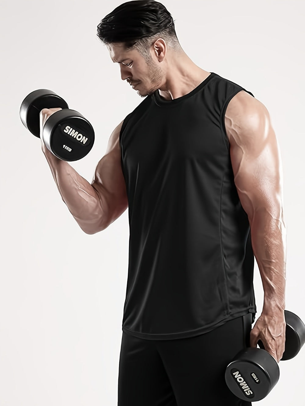 Men's Plus Size Performance Tank Tops - 5-Pack Breathable Sports Vests