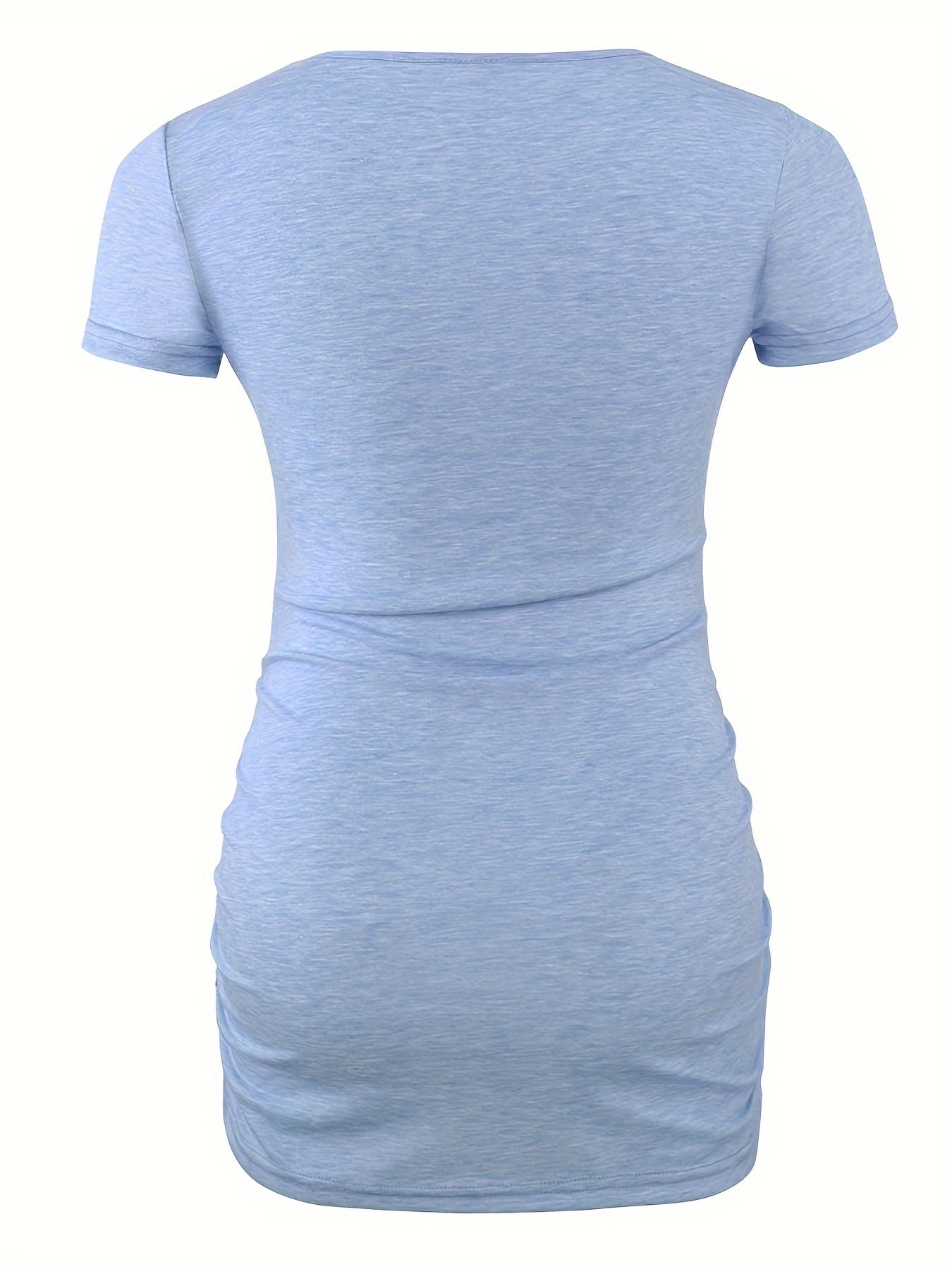 Women's Maternity Classic Side Ruched T-Shirt Tops Mama Pregnancy Clothes