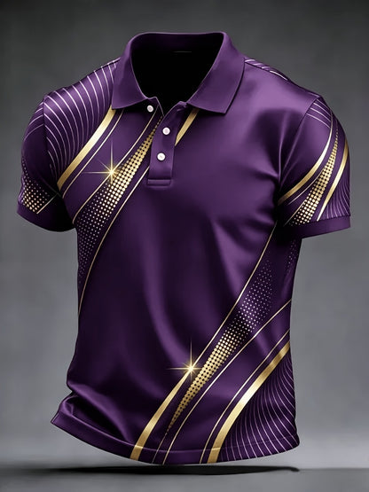 Men's Graphic Print Shirt - Collared Short Sleeve 605541