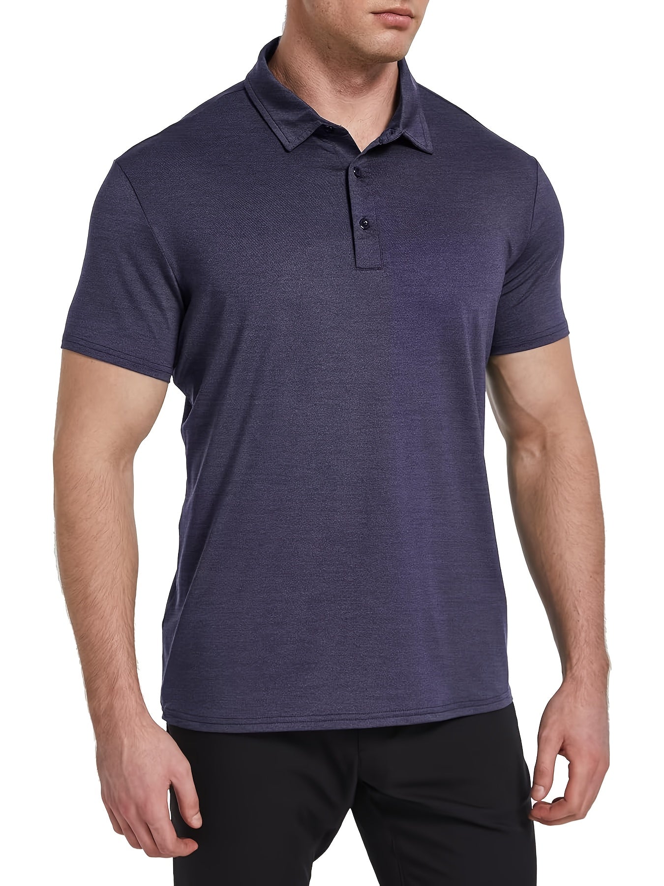5pcs Polo Shirts for Men Performance Short Sleeve Golf Shirt Moisture Wicking Athletic Casual Collared T-Shirt