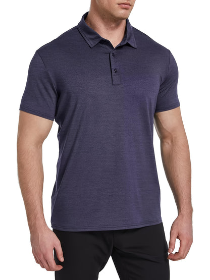 5pcs Polo Shirts for Men Performance Short Sleeve Golf Shirt Moisture Wicking Athletic Casual Collared T-Shirt
