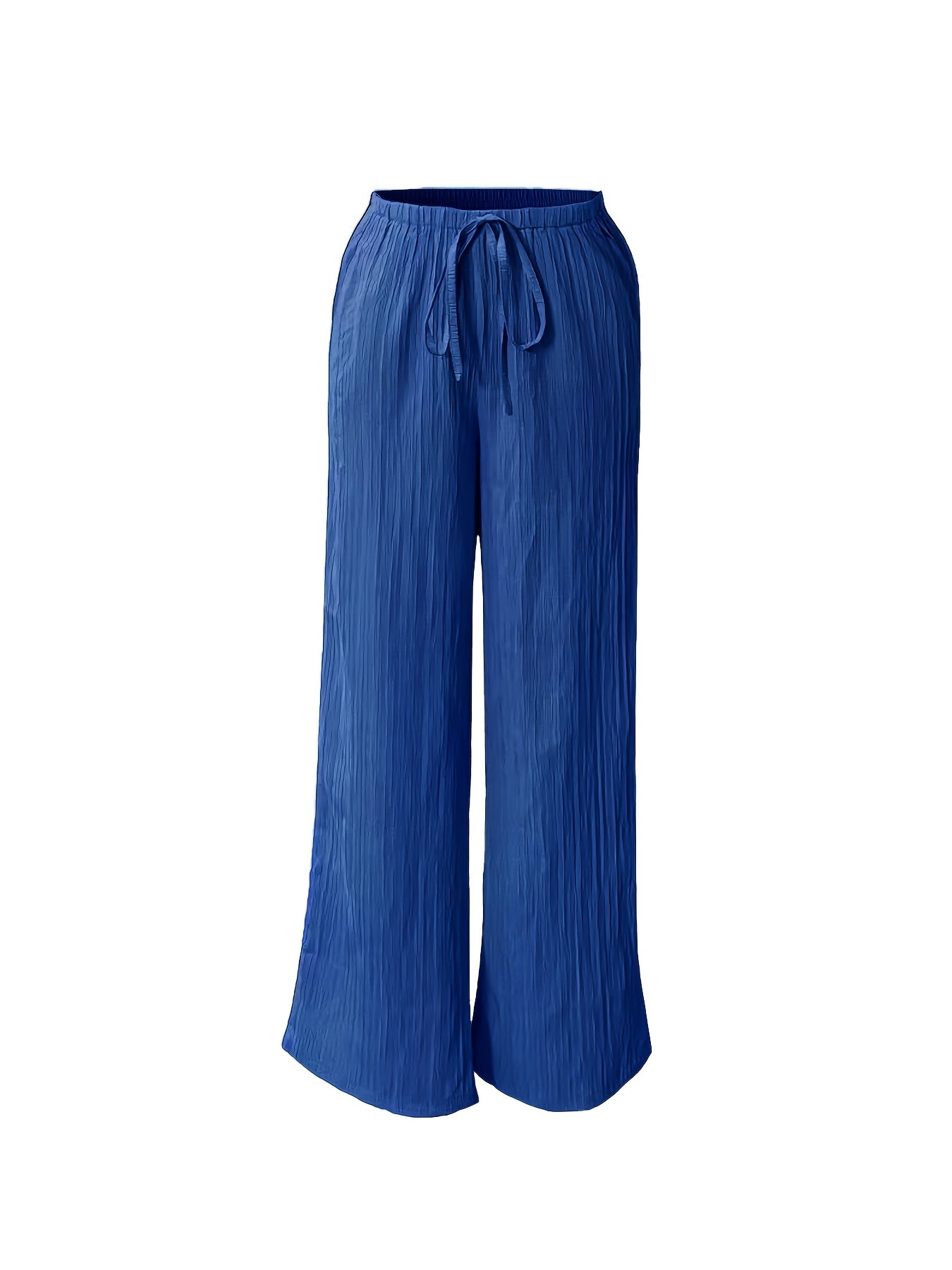 Women's 3pcs Elegant Casual Wide-leg Trousers, Straight Leg Design, Suitable for All Seasons, Adult Fit, All-season Trousers, Loose Fit, Comfortable and Flattering.