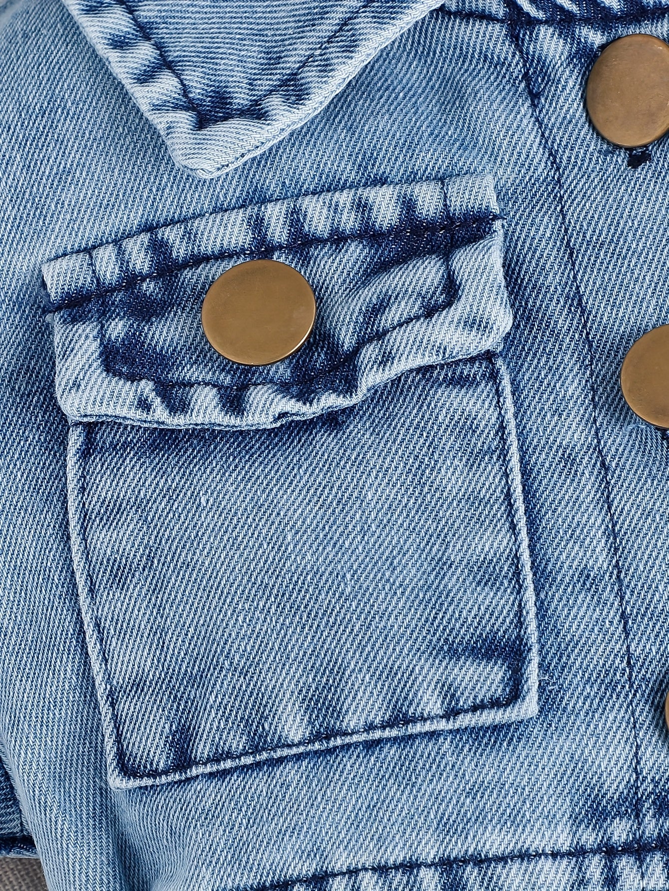 Baby Sky Blue Denim Utility Shorts - product view 13