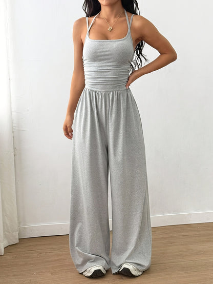 Casual Loose-Fitting Pleated Jumpsuit for Women, Suitable for Spring And Summer