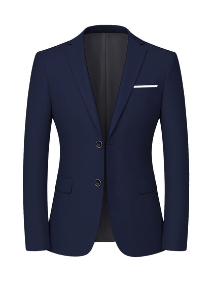 1pc Single Men'S Suit Jacket - Business Professional Formal Suit/ Spring/Autumn Slim-Fit Men'S Suit/ Office/ Party/ Wedding/ Banquet Business Jacket Coat