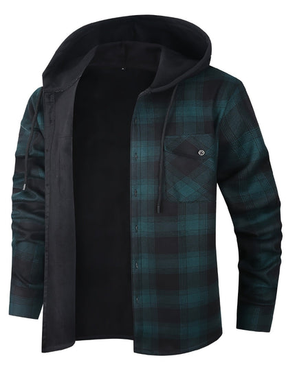 Men's Versatile Fleece Plaid Sweatshirt Everyday 621