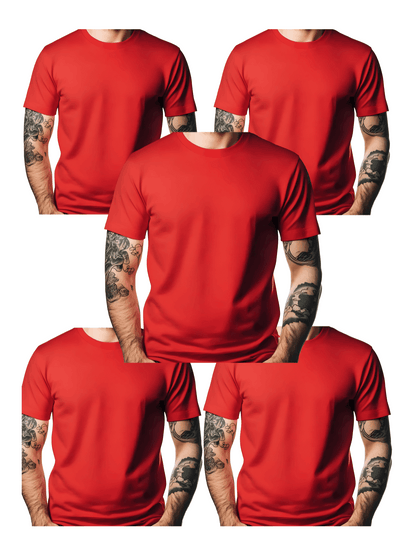 5 Piece of Blank TShirt For Men or women Unisex Casual Short Sleeve Tee 100% Heavy Cotton Crew Neck, Soft Adorable Tees Tops