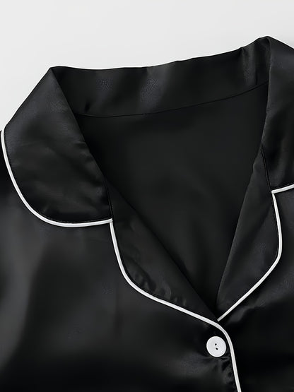Women's Champagne Satin Short-Sleeve Pants - product view 25