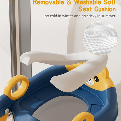 Toilet Seat, Potty Training Seat for Toddler, Upgraded 2-In-1 Potty Toilet Training for Boys And Girls, PVC Mat with Non-Slip Step Stool, High Potty Seats, Halloween, Christmas Gift