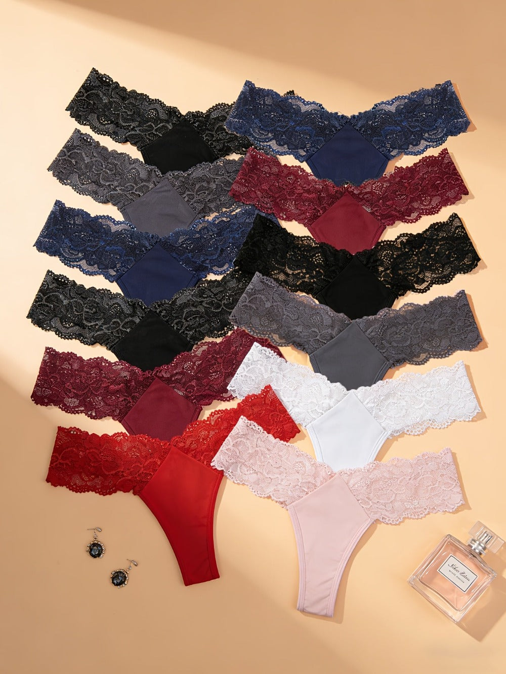 Women's 12-Pack Low-Rise Thongs - Floral Everyday Comfort
