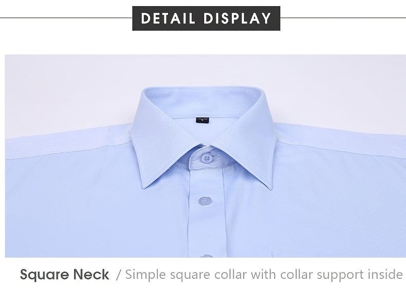 2026 French Cuff Dress Shirt 1pc For Men With FREE Random Cufflinks Set - Luxury Formal Wedding Shirt, Business Office Elegant Attire