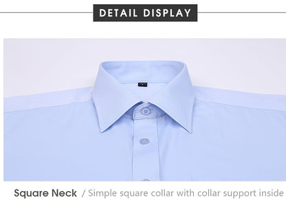 2026 French Cuff Dress Shirt 1pc For Men With FREE Random Cufflinks Set - Luxury Formal Wedding Shirt, Business Office Elegant Attire