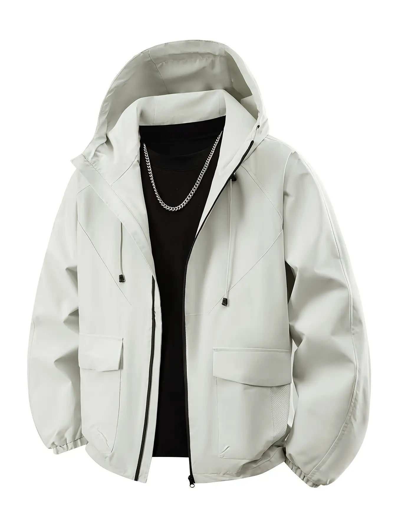 Men's Outdoor Windproof Jacket, Autumn Winter Casual Hiking Windproof Overcoat, Versatile Urban Outdoor Wear
