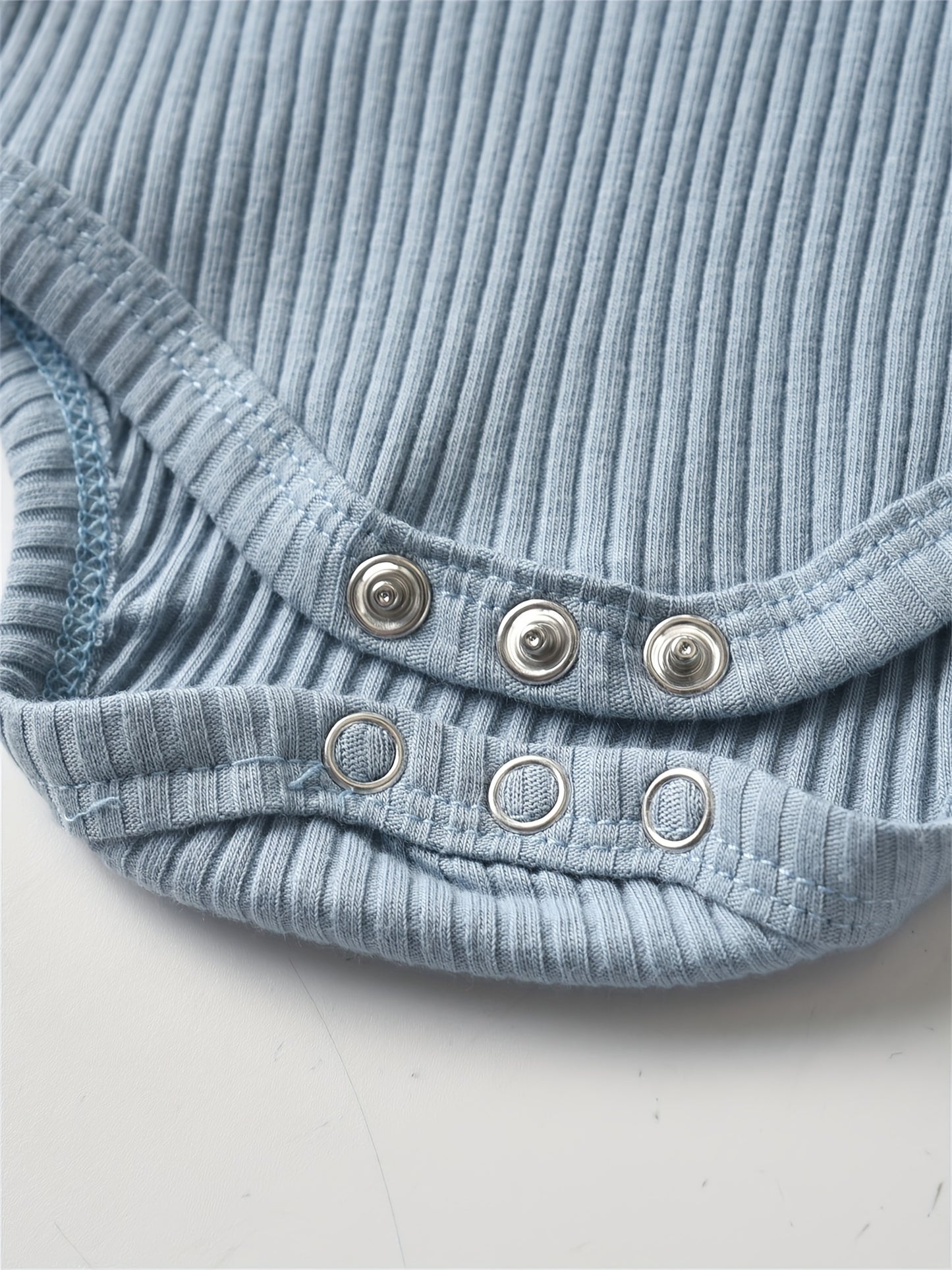 Kukitty Newborn Baby Boys Girls Clothes Unisex Long Sleeve Solid Color Ribbed Bodysuit And Pants Outfits Set, for Outdoor