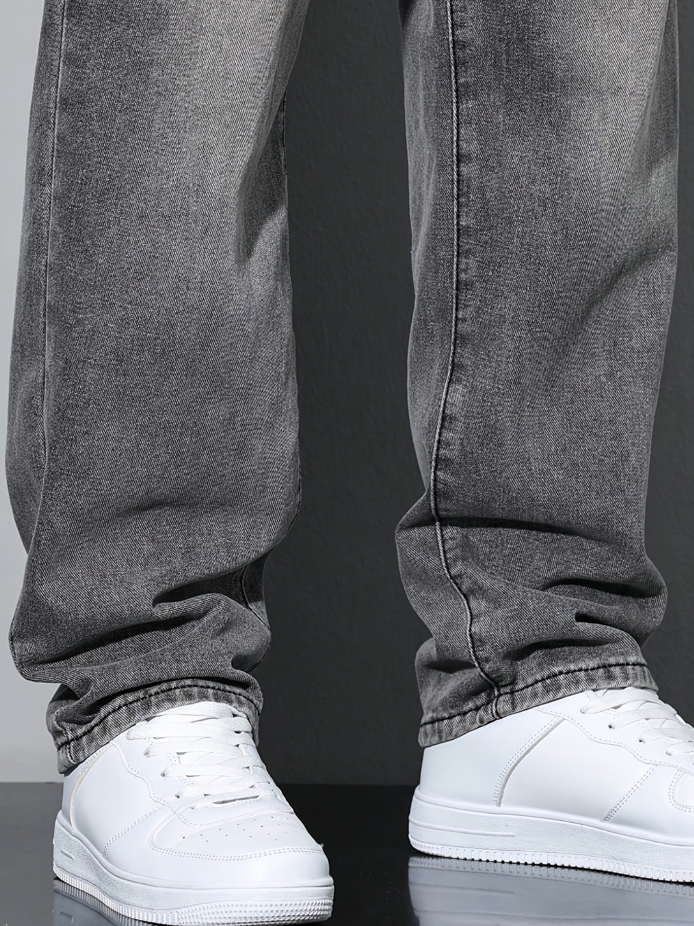 Trendy Grey Stretch Jeans for Men