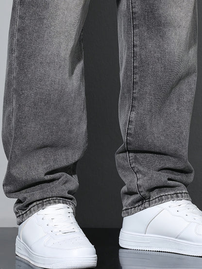 Trendy Grey Stretch Jeans for Men