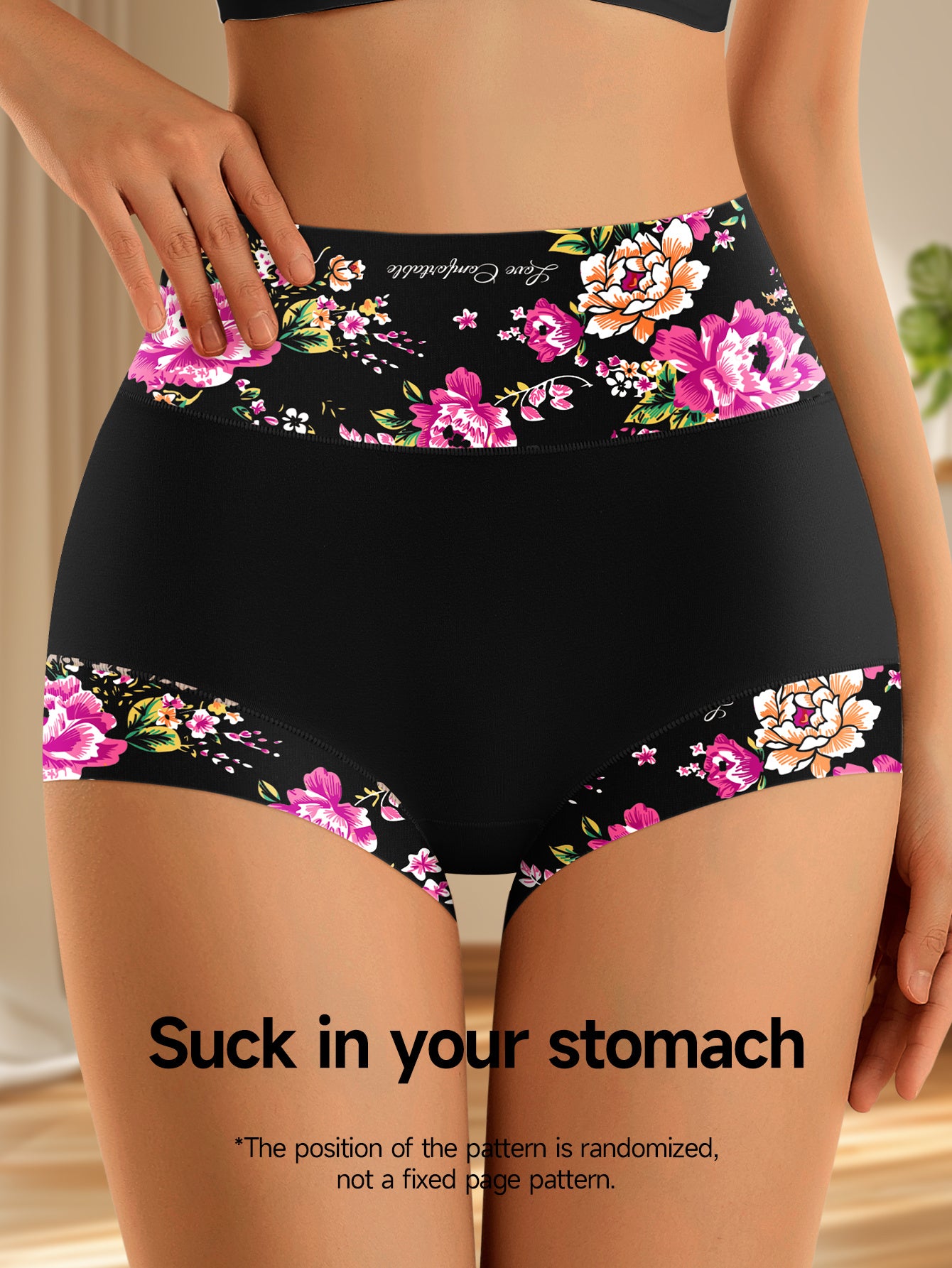 6pcs Fashionable and Elegant Ladies' High-waist Pants Made of Lightweight and Breathable Fabric. They Are Comfortable to Wear and Help Flatten the Abdomen and Lift the Buttocks, Shaping a Contoured Triangle-shaped Bottom.