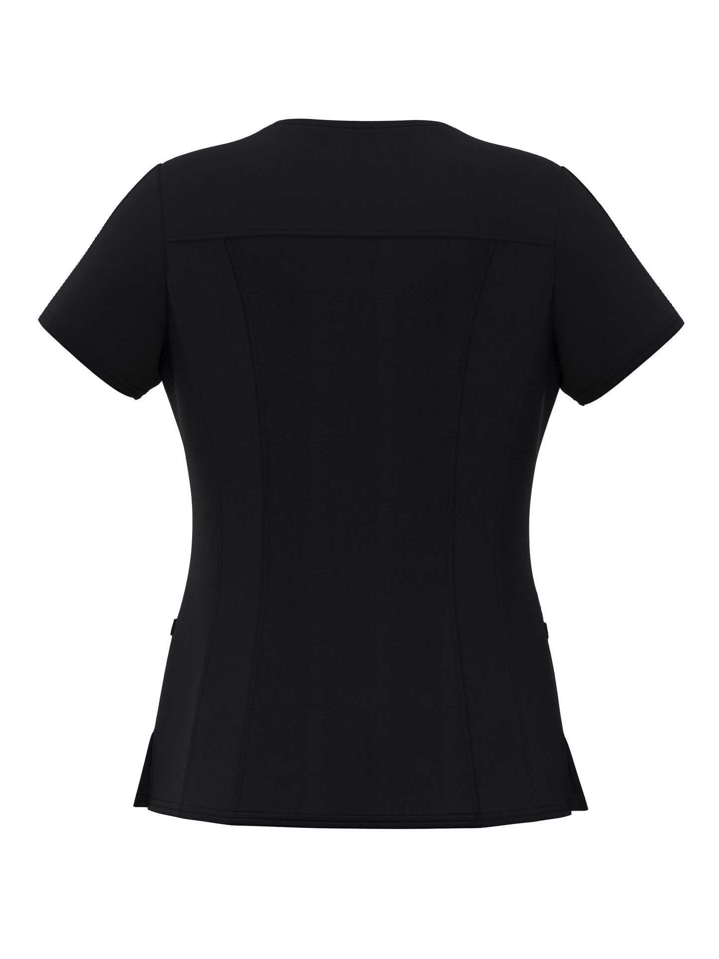 PandaFlex modern neck in Four-Way Stretch Fashion Scrubs Set V-Neck Short Sleeve Scrub Top & Straight Leg Cargo Pants for Nurses with zipper pockets 3372