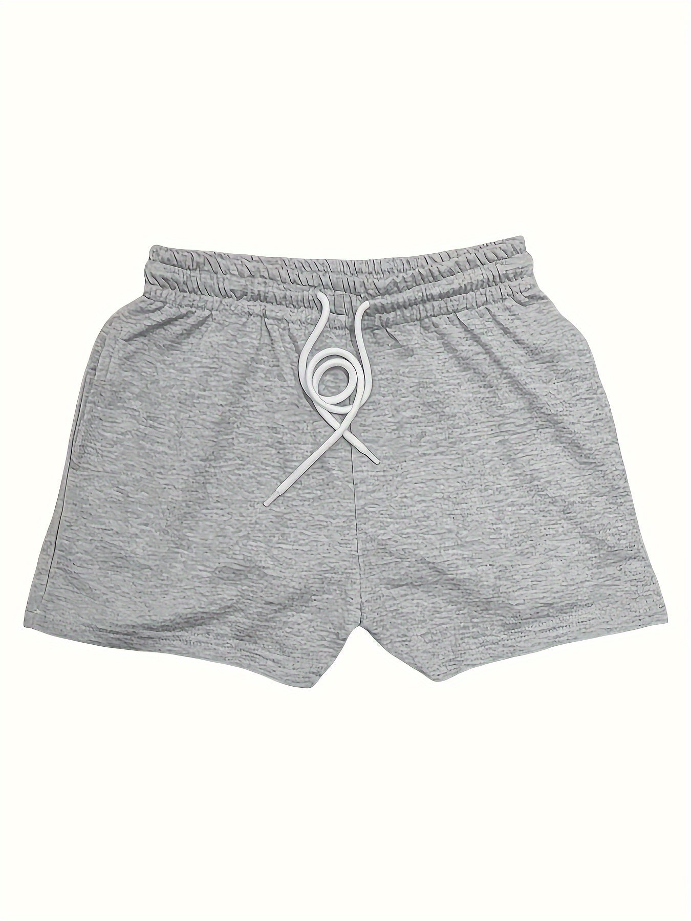 CharmGlow Summer Casual y Solid-color Drawstring High-waisted Women's Shorts