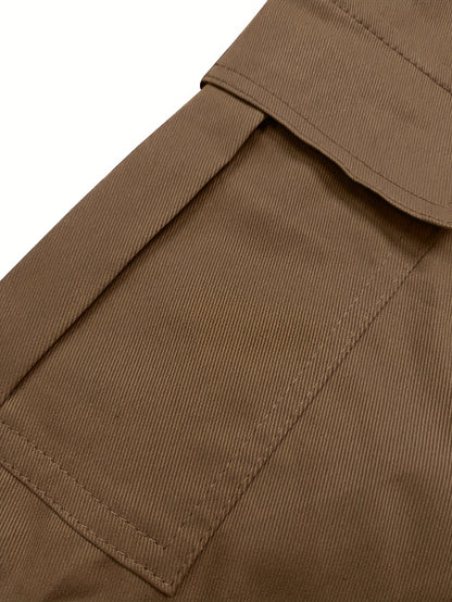 Men's Black Polyester Cargo Shorts - product view 26
