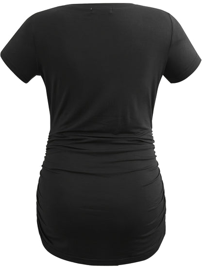 Set of 4 Short Sleeve Maternity Tops for Expecting Mothers