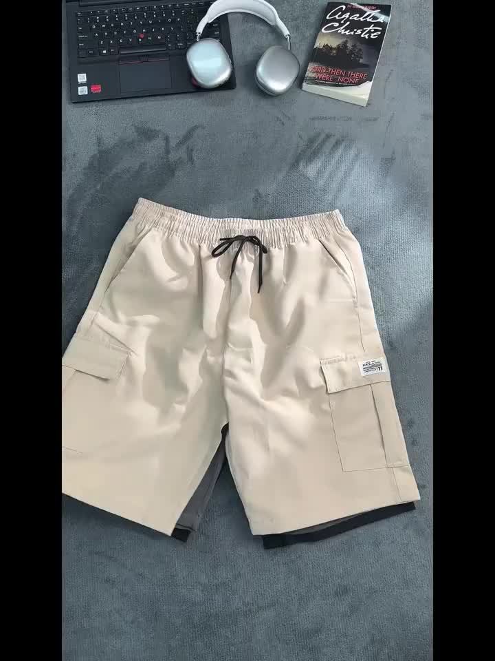 3pcs Set - Men'S Shorts, Casual Loose Shorts, Perfect Choice, Large Pocket Workwear Shorts, Summer Workwear Shorts Men'S Five Quarter Pants Ins Trendy Straight Leg Casual Five Quarter Shorts Couple Basketball Pants