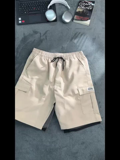 3pcs Set - Men'S Shorts, Casual Loose Shorts, Perfect Choice, Large Pocket Workwear Shorts, Summer Workwear Shorts Men'S Five Quarter Pants Ins Trendy Straight Leg Casual Five Quarter Shorts Couple Basketball Pants